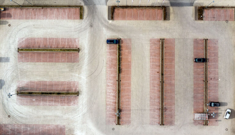 Vertical Aerial Photograph of Parking